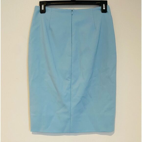 L'AGENCE BLUE SLIT-FRONT STRETCH PENCIL A-LINE CASUAL SKIRT SIZE 2 - Picture 5 of 10